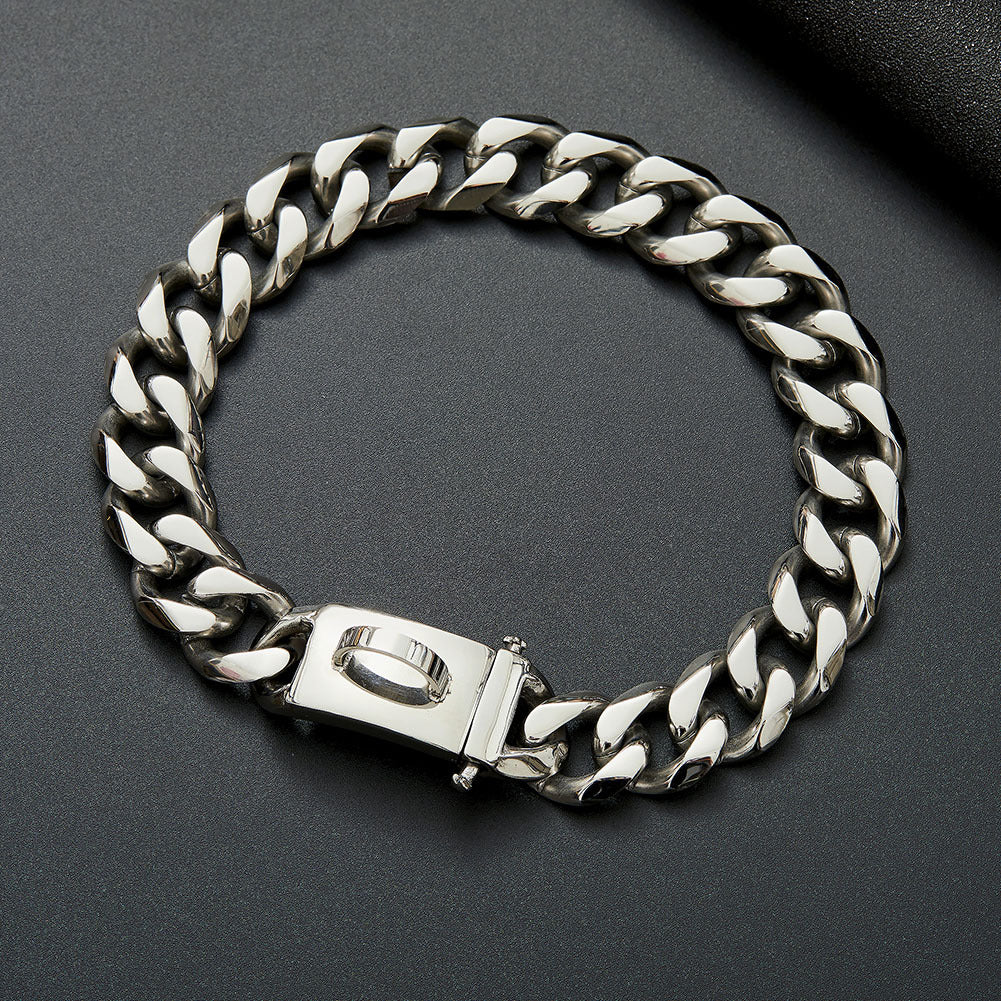 Premium Cuban Link Dog Collar – Heavy-Duty Chain in Silver, Gold & Black for Strong Dogs