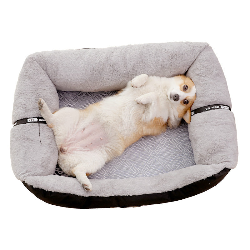 Pet Dog Cooling Ice Silk Mat Kennel Dog House