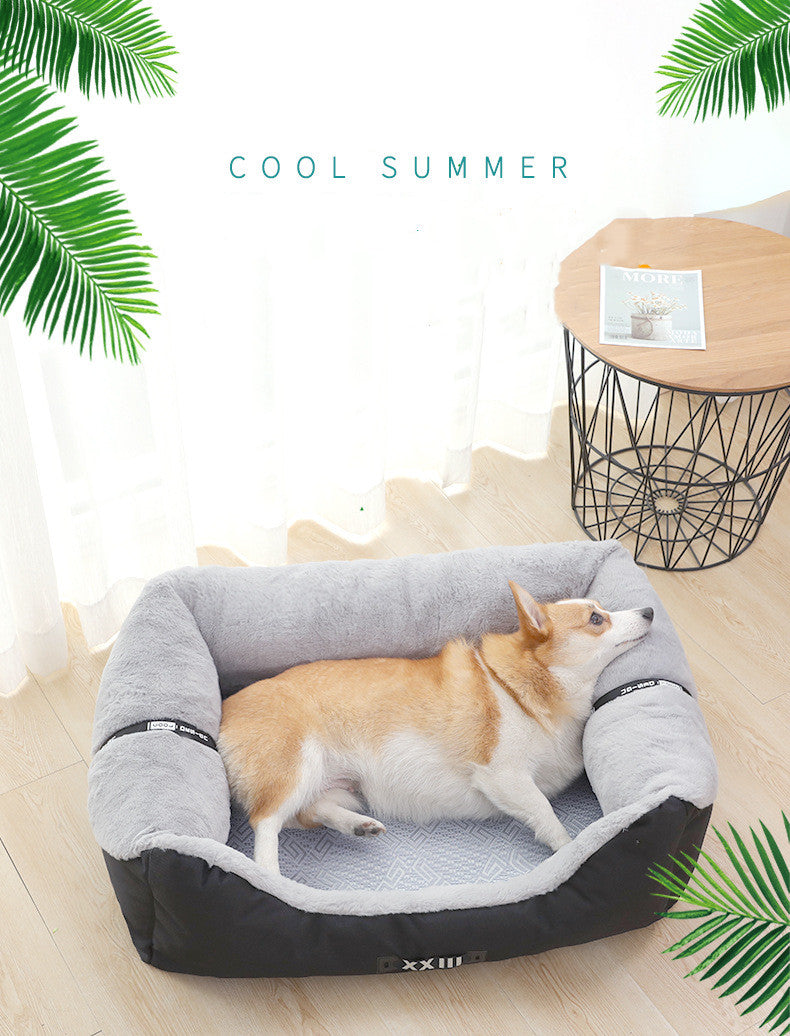Pet Dog Cooling Ice Silk Mat Kennel Dog House