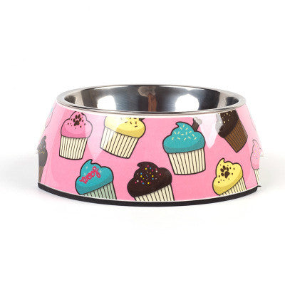 Stainless Steel Pet Food Bowl – Cute, Durable Bowl for Cats & Small Dogs