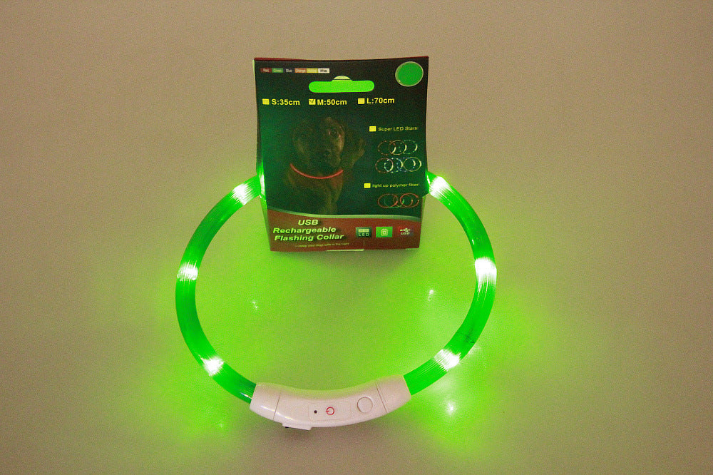 LED Rechargeable Dog Collar for Night Walking