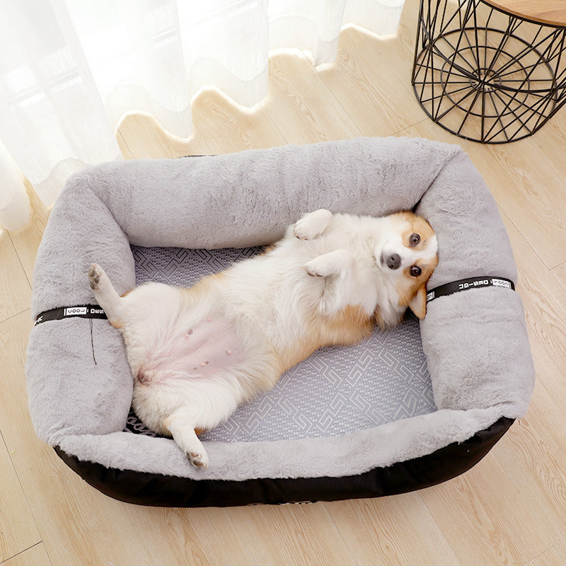 Pet Dog Cooling Ice Silk Mat Kennel Dog House