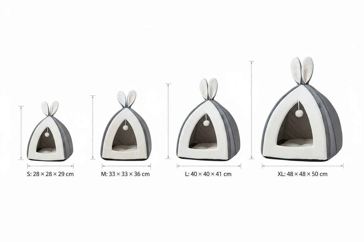 Bunny-Style Enclosed Cat Sleeping Nest
