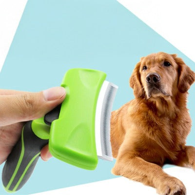 Pet Grooming Deshedding Tool – Fur Remover Brush for Dogs & Cats